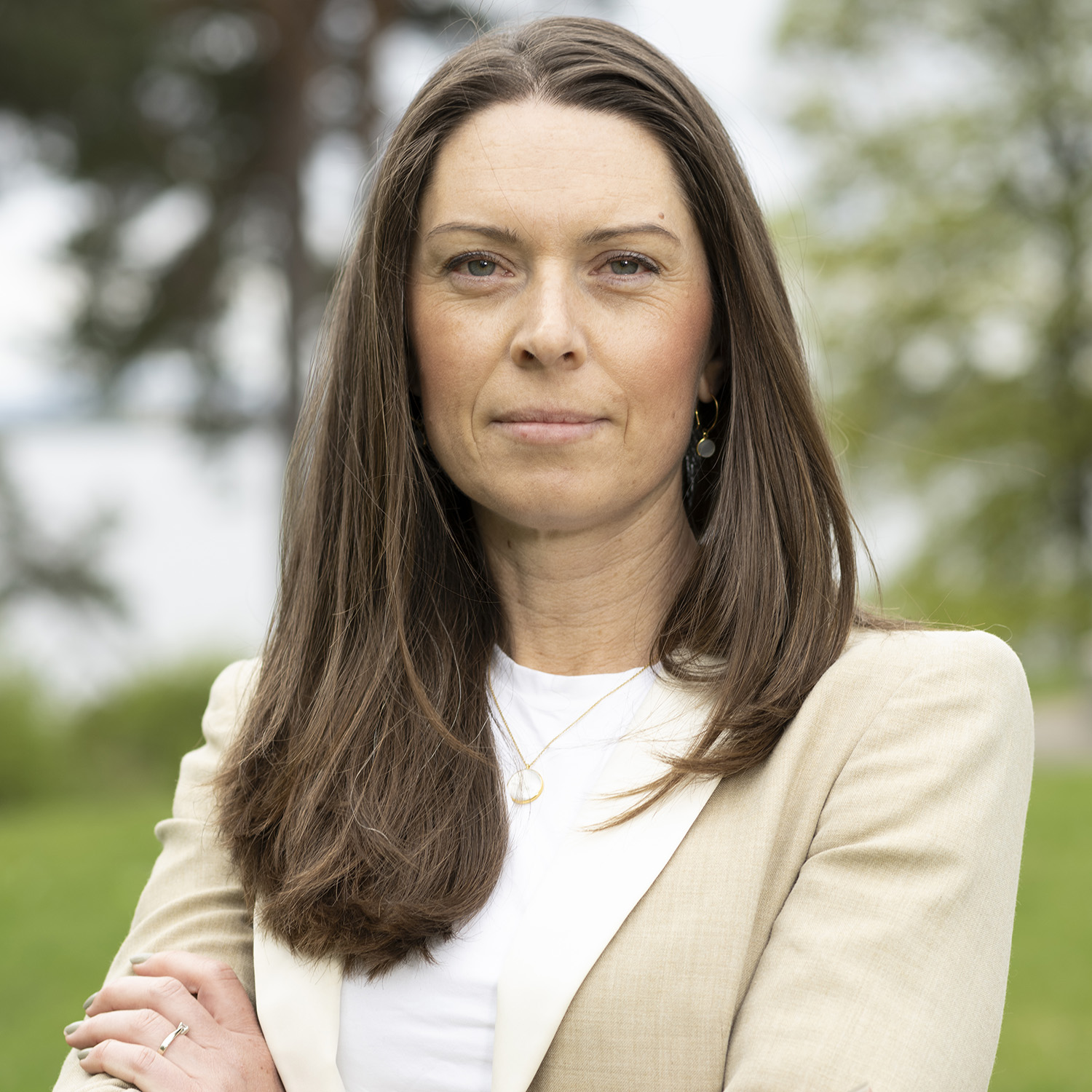 a person with long hair